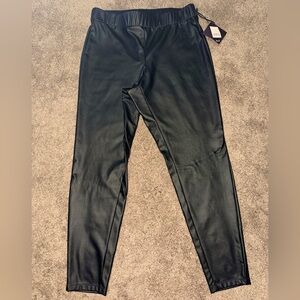 Black Faux Leather Leggings